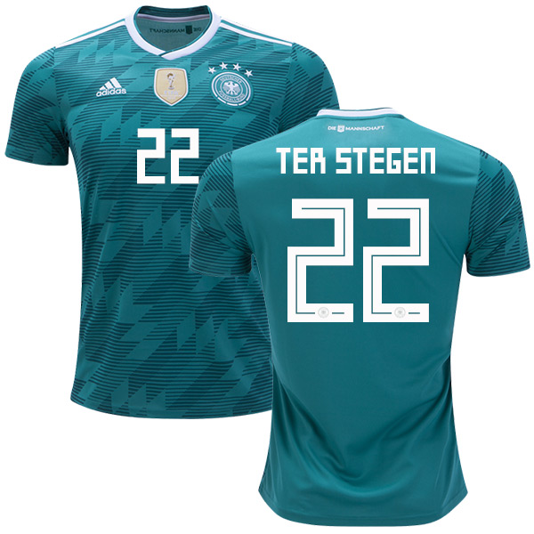 Germany #22 Ter Stegen Away Kid Soccer Country Jersey - Click Image to Close